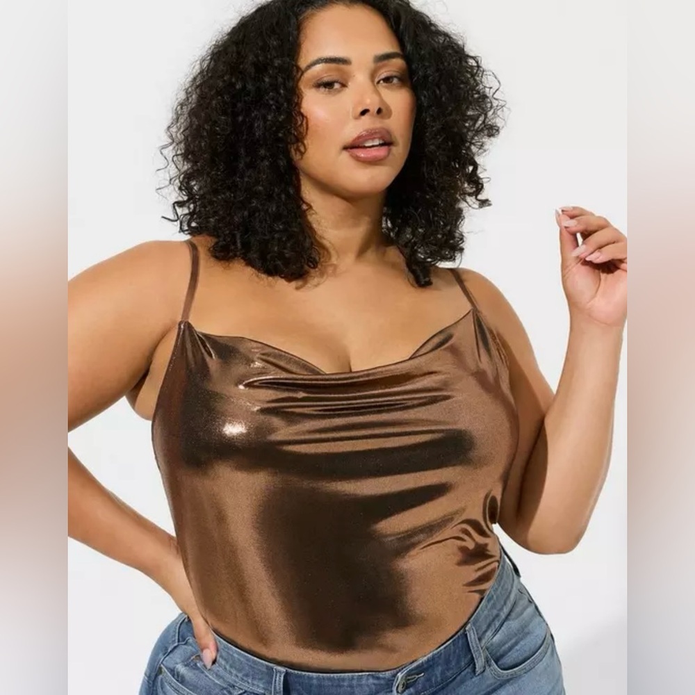Torrid Bronze Cowl-Neck Cami